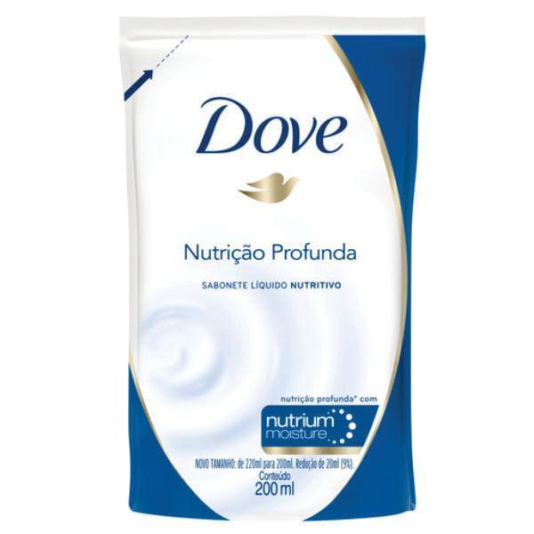 Sabonete Líquido Dove Nutrição Profunda 200ml Refil