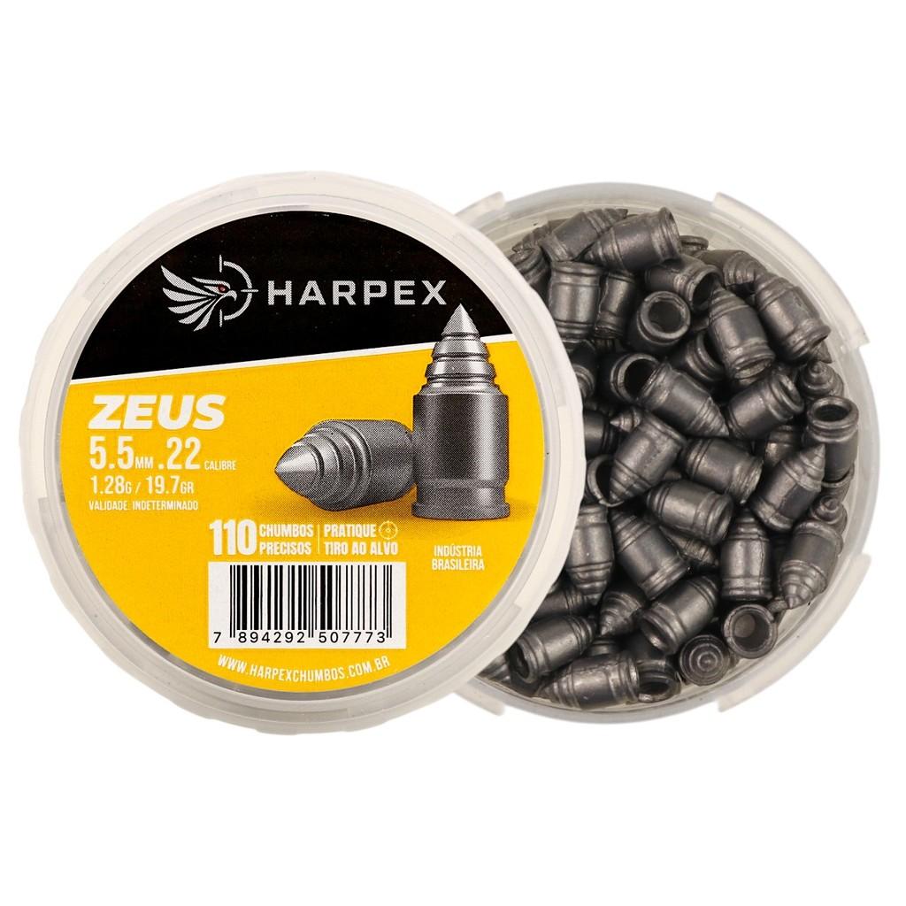 Chumbinho Harpex Zeus Alta Penetração 5.5mm (.22) - 110un