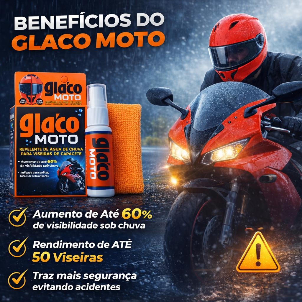 Glaco Moto Cristalizador Viseira Capacete Retrovisor Repelente Chuva Agua
