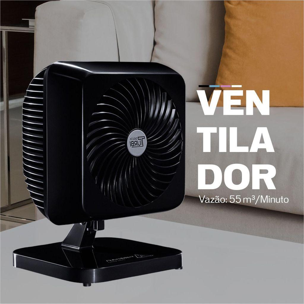 Ventilador Oscilante De Mesa Ou Parede Delta Turbi 3 Velocidades 30cm 130W 127v-220v Venti-delta
