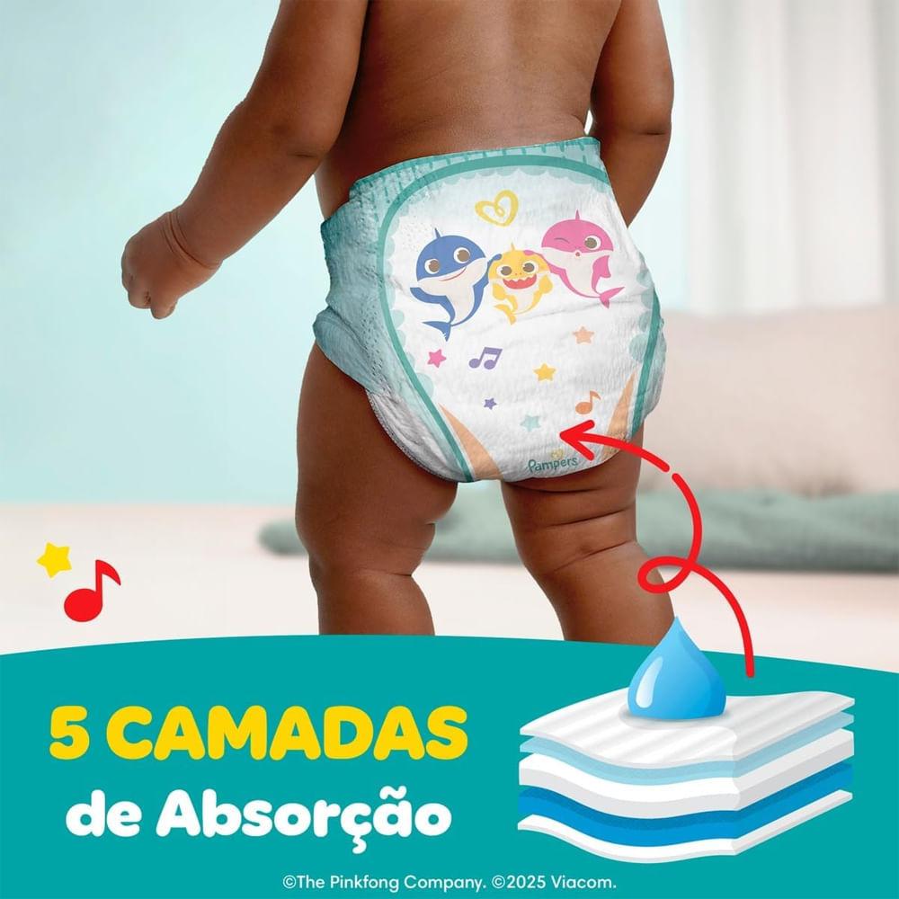 Kit 2 Fraldas Descartáveis Pampers Supersequinha Jumbo G - 160 Tiras