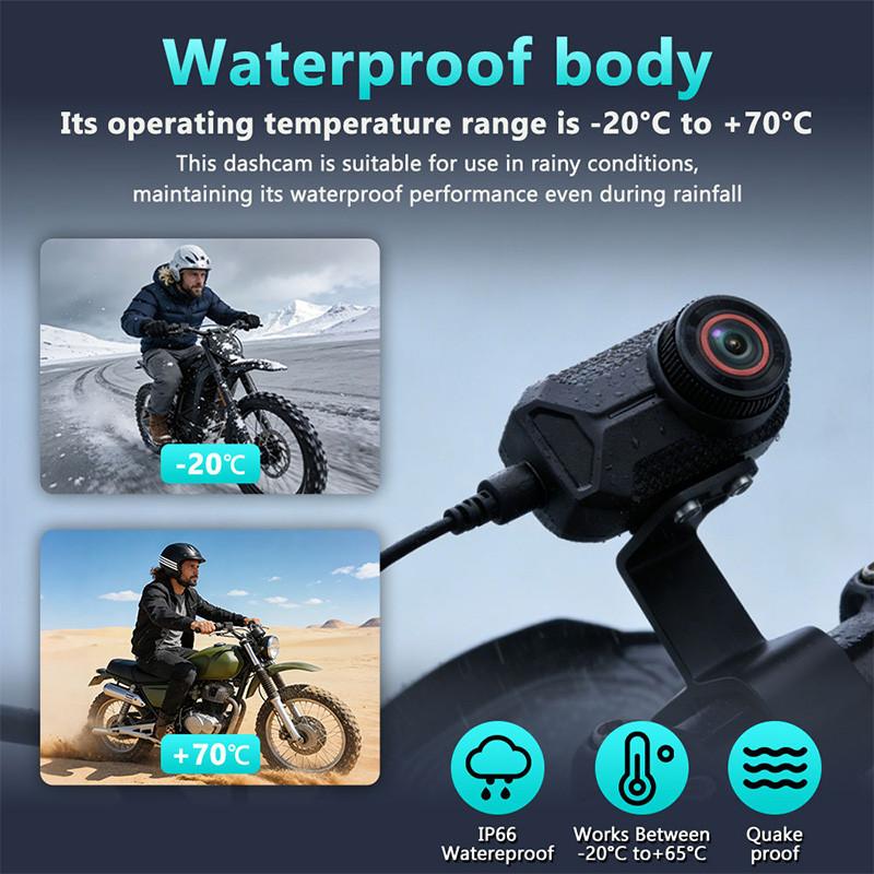 Câmera Externa À Prova D Água Para Moto E Scooter Elétrica Com Gravação Em Wifi