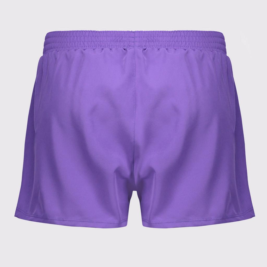 Shorts Selene Sports Feminino Roxo E Prata