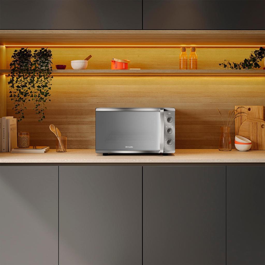Forno Elétrico De Bancada Mueller 50 Litros E 3 Modos De Assar Mfb50k