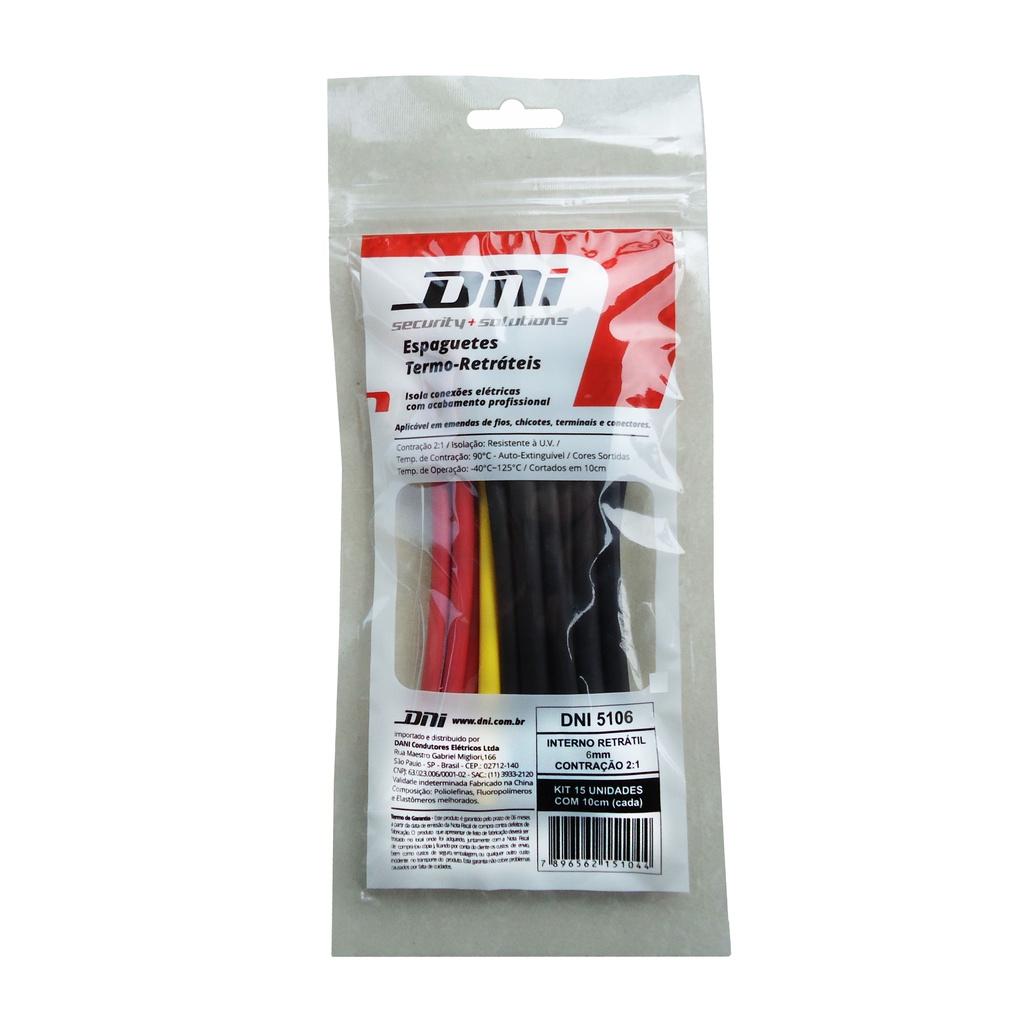 Espaguete Tubo Termo Retrátil 6mm - Dni