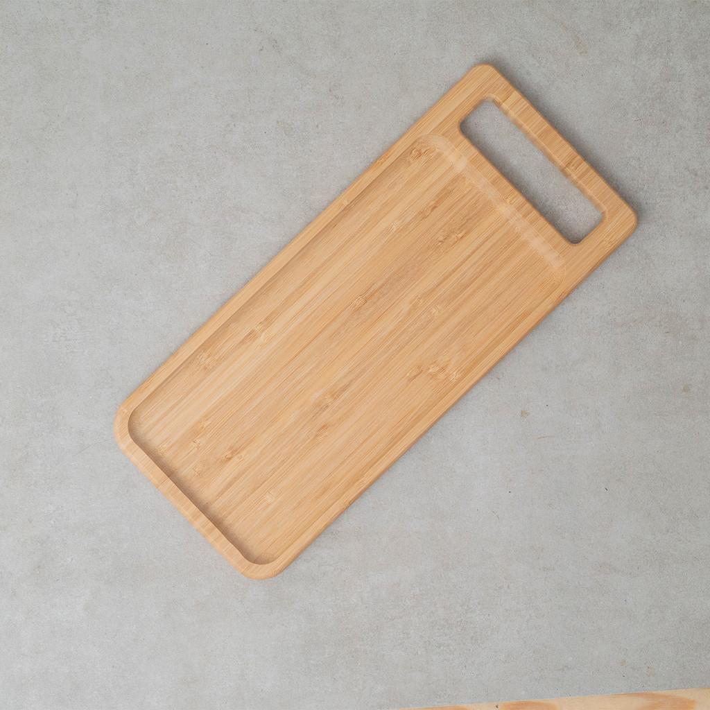 Bandeja Retangular Em Bambu 35cm - Oikos