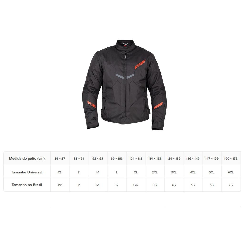 Jaqueta Moto Texx New Strike V3 Masculino Preto Vermelho