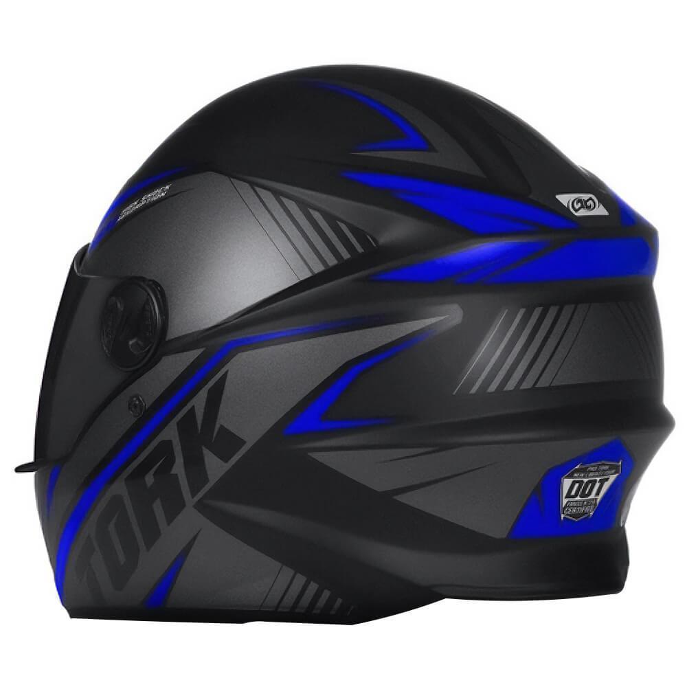 Capacete Moto Fechado PRO Tork R8 Preto Azul Tam 60