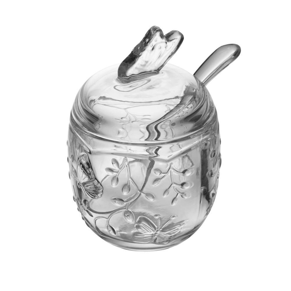 Açucareiro Com Colher Lyor New Butterfly Cristal 220ml
