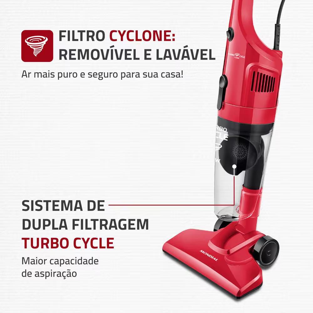 Aspirador De Pó Vertical Turbo Cycle AP36 1100w Mondial