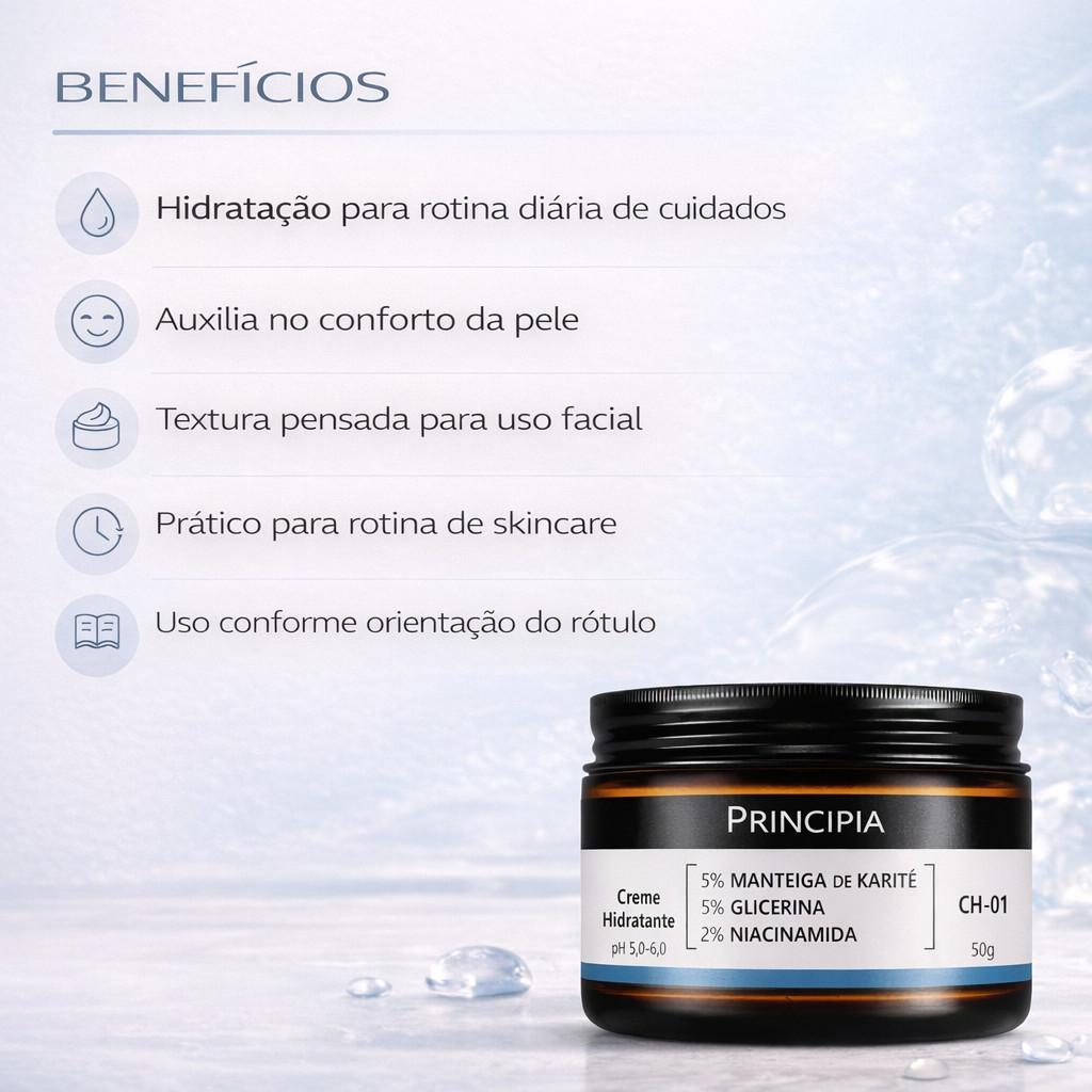 Creme Hidratante Facial Principia Ch-01 Karité Glicerina 50g
