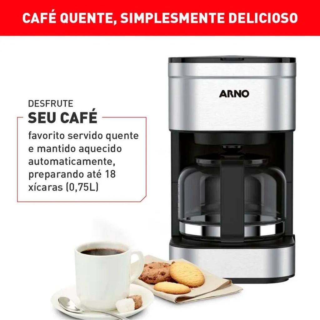 Cafeteira Elétrica Com Filtro Preferita Inox 750ml 550W - Arno