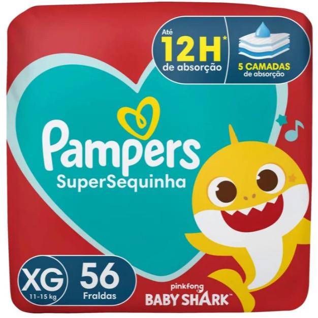 Fralda Pampers Supersequinha Xg Com 56 Unidades