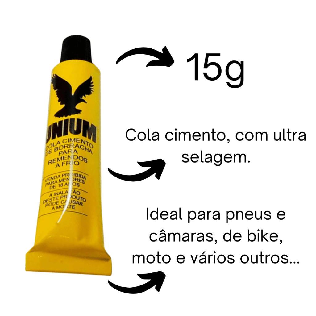 30 Remendos R-00 + Cola Unium 15g Reparo De Pneu Bicicleta E Moto