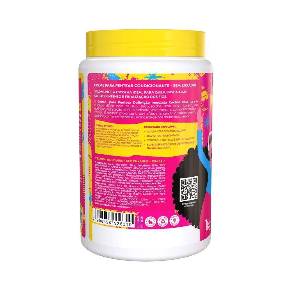 Creme Para Pentear Definição Imediata Cachos Cola 1kg