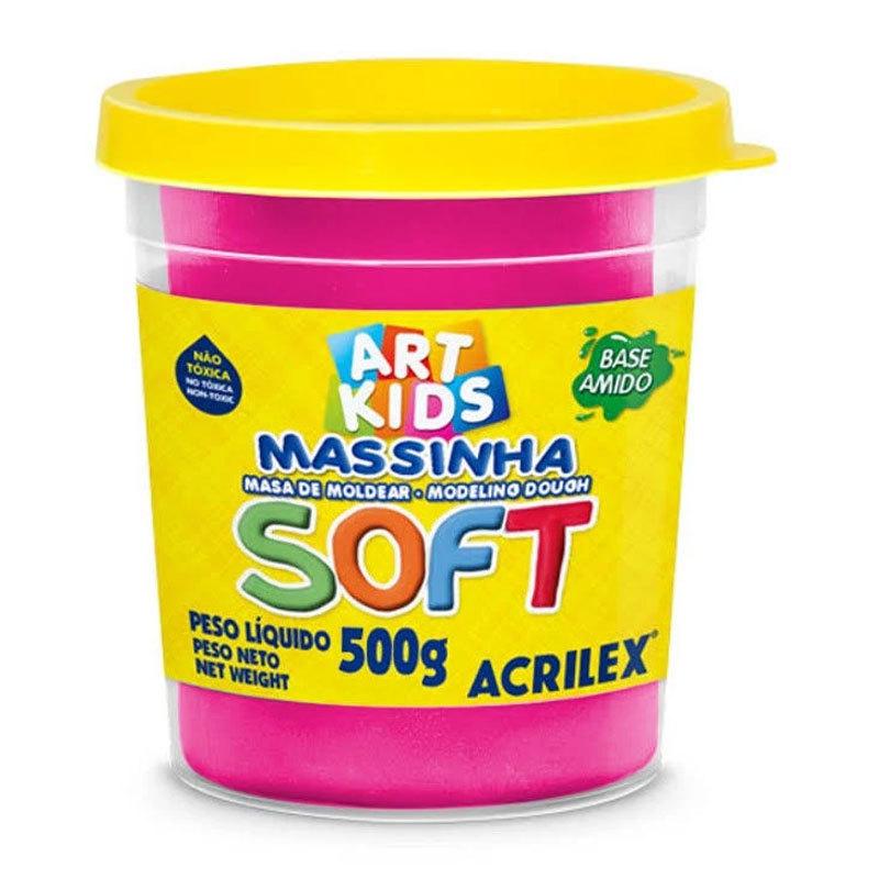 Massa De Modelar Soft 500g Rosa 107 Acrilex