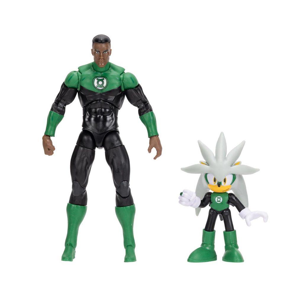 2 Bonecos Articulados Silver E Lanterna Verde - Sonic Warner