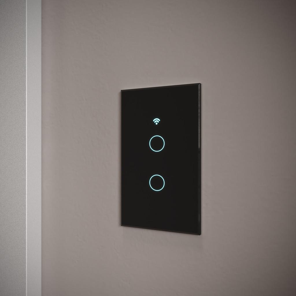 Interruptor Inteligente Touch Wifi 2 Botões Preto Avant Neo
