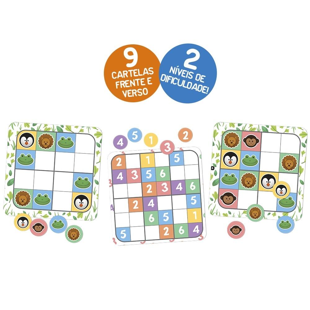 Jogo Educativo Sudoku Divertido Toyster Brinquedo Clássico Animais Números Bichos Matemática Lógico