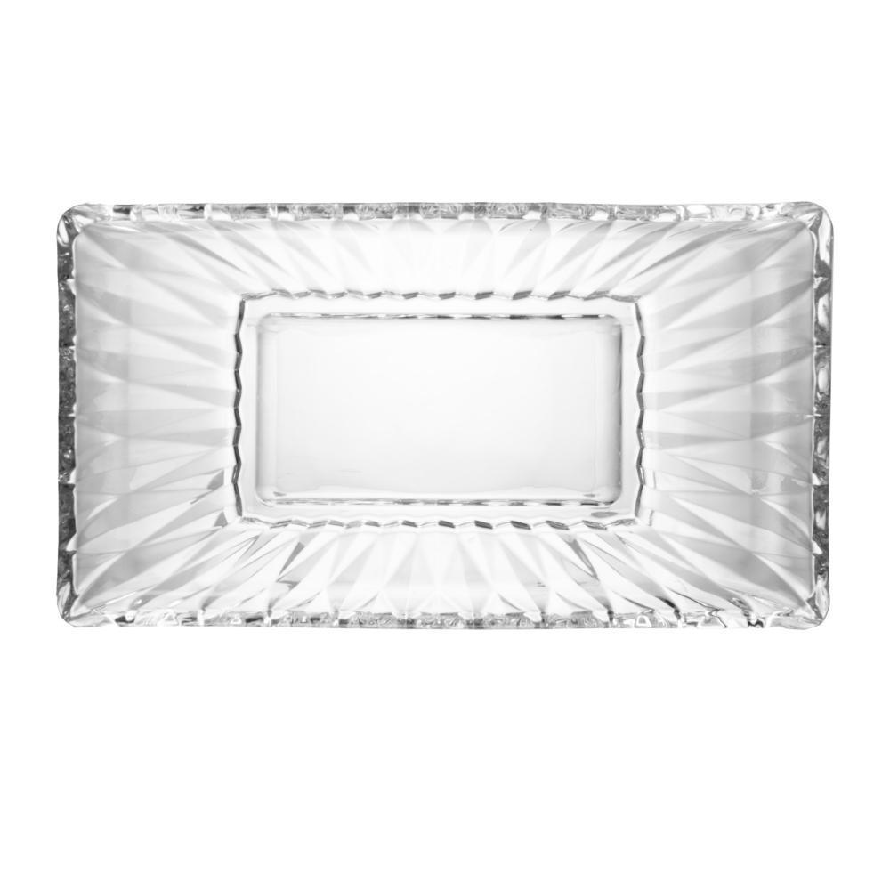 Travessa Para Servir Diamond 30cm Cristal Lyor Para Saladas Aperitivos Pratos Principais Sobremesas Mesa Posta Luxo Casa