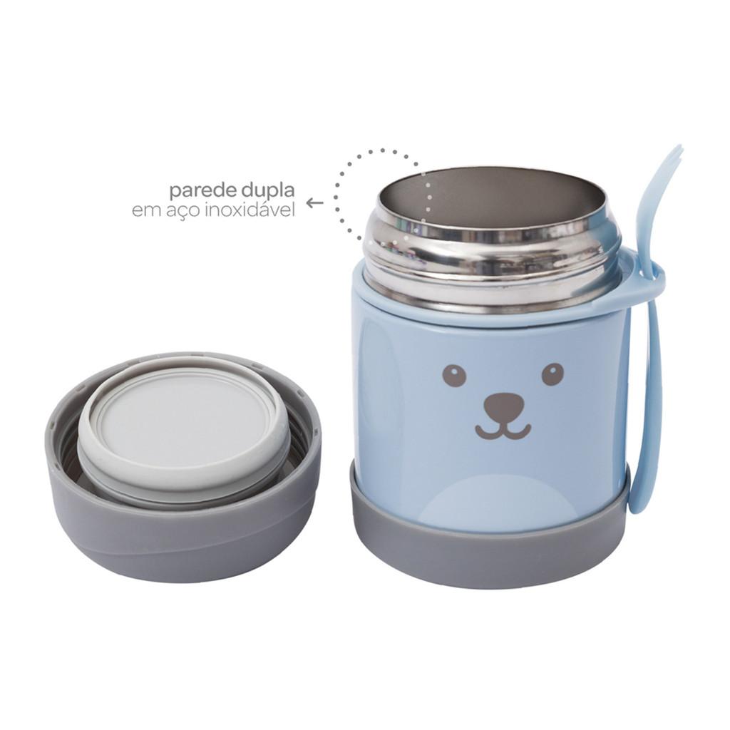 Pote Térmico Com Talher Buba Gumy Azul 320ml