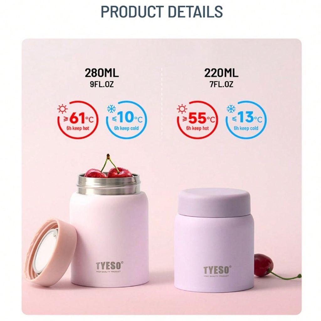 Garrafa Térmica Para Alimentos 280ml Tampa À Prova De Vazamentos 316aço Inoxidável De Alta Qualidade