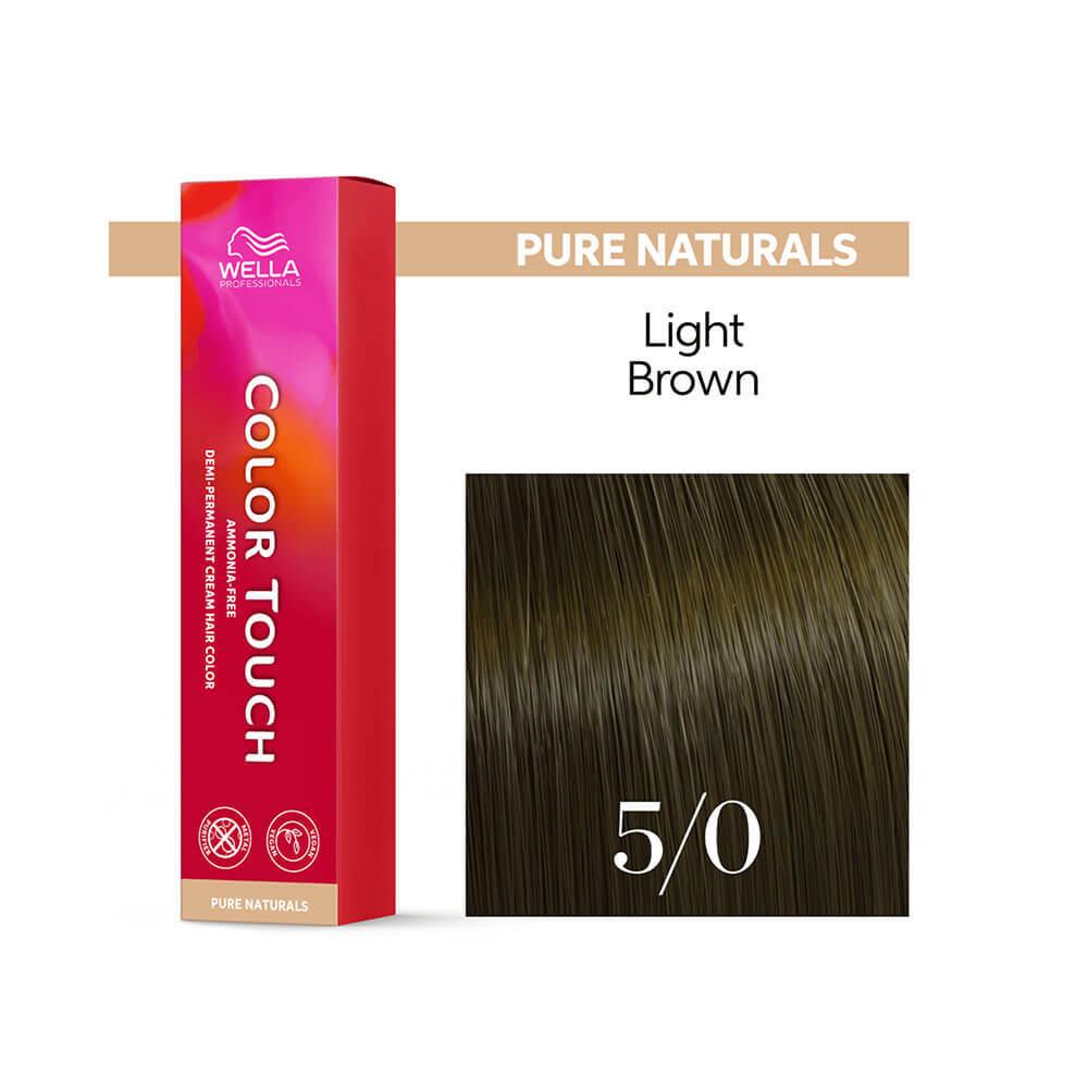 Tonalizante Wella Color Touch Pure Naturals 5.0 Castanho Claro