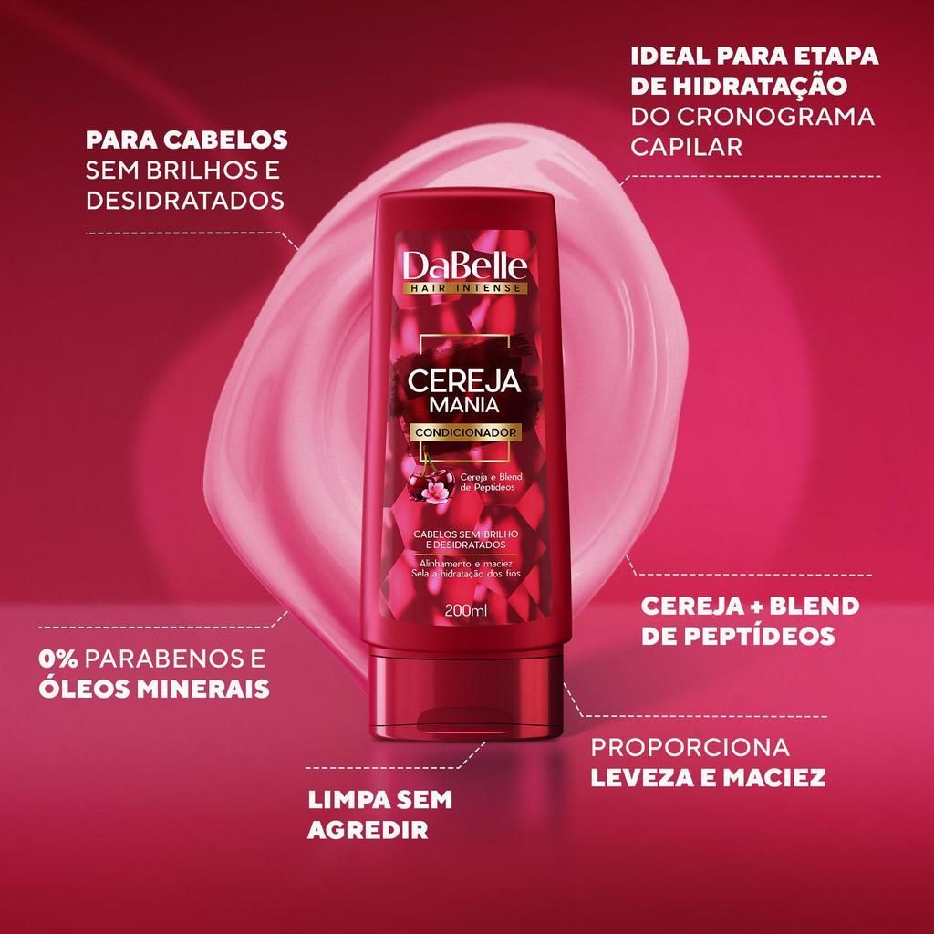 Kit Shampoo 410ml E Condicionador 200ml Cereja Mania - Dabelle Hair