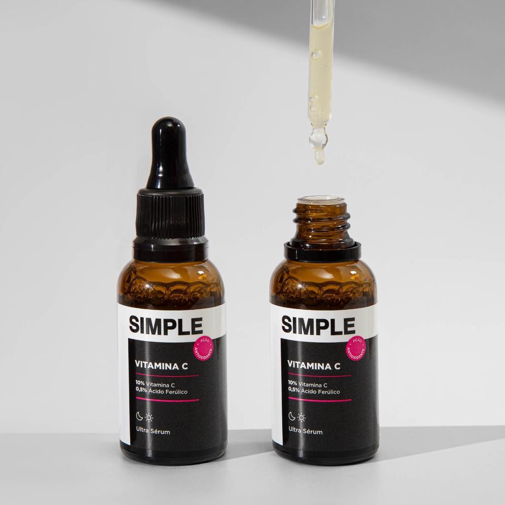 ULTRA Sérum Vitamina C Pele Firme E Uniforme Simple Organic