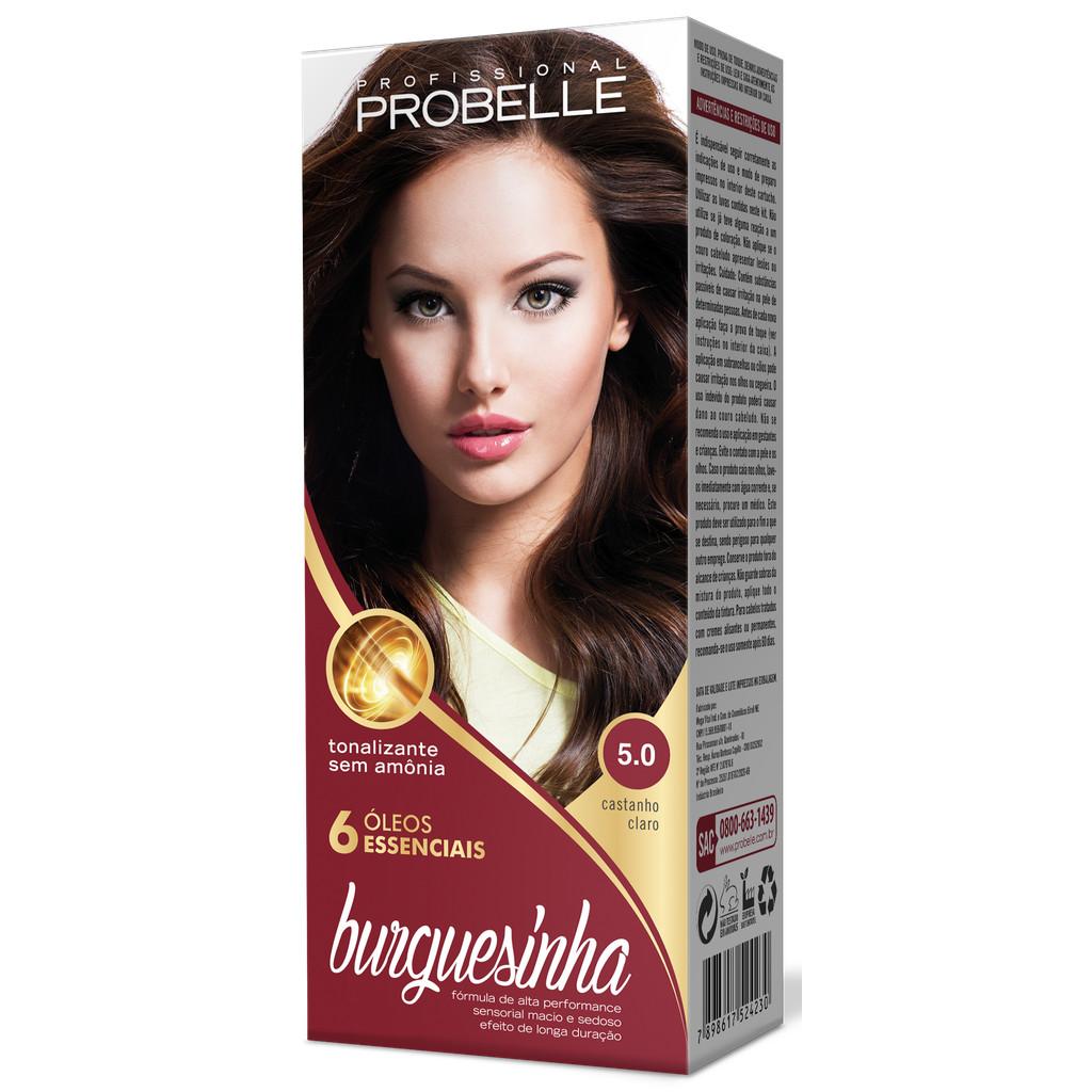 Tonalizante Burguesinha 50g 5.0 - Castanho Claro Probelle