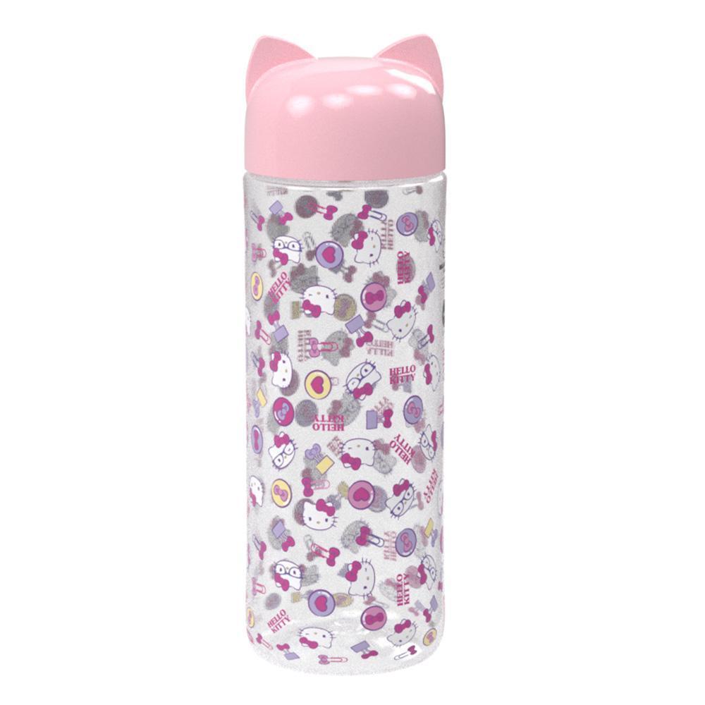 Garrafa Hello Kitty Orelhinha Lúdica 3D 500 Ml Plasútil