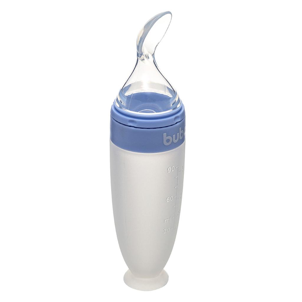 Colher Dosadora Em Silicone Com Ventosa Buba +6M Azul
