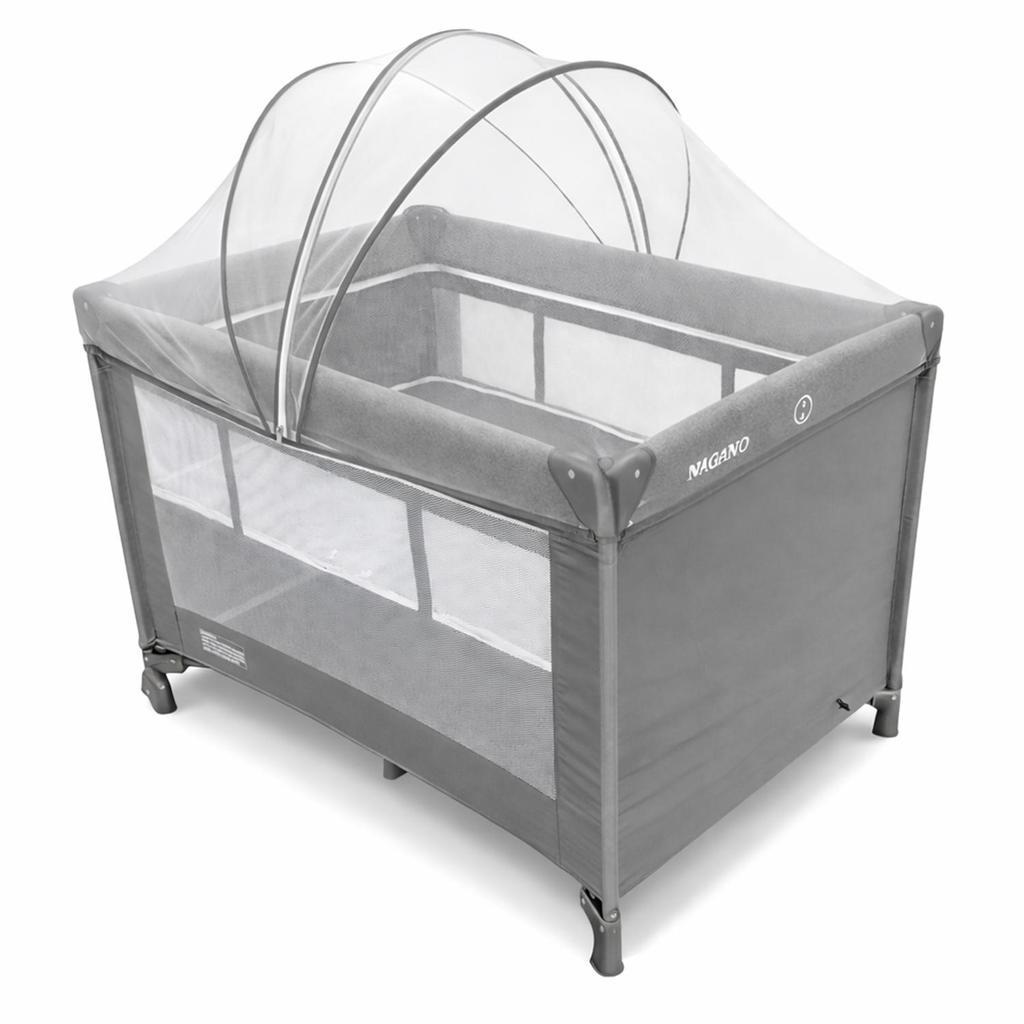 Berço Portátil Infantil Cercado 0-15kg Desmontável Com Mosquiteiro Bolsa De Transporte
