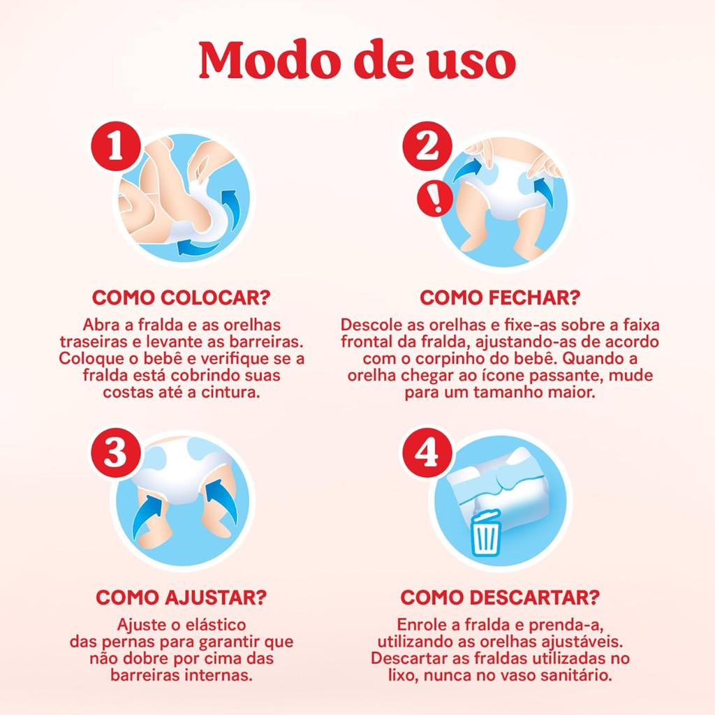 Fralda Infantil Huggies Supreme Care Jumbo P 28 Unidades