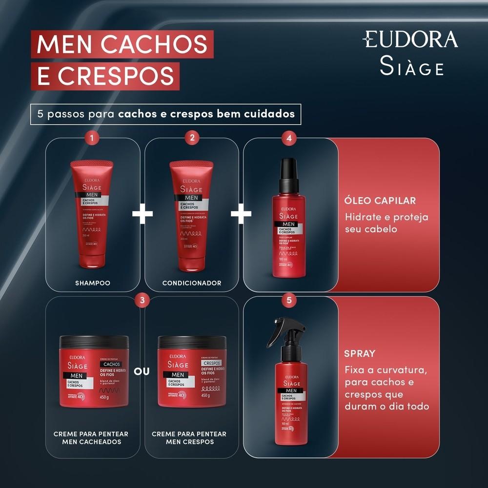 Eudora Siàge Men Cachos Spray Ativador De Cachos 100ml