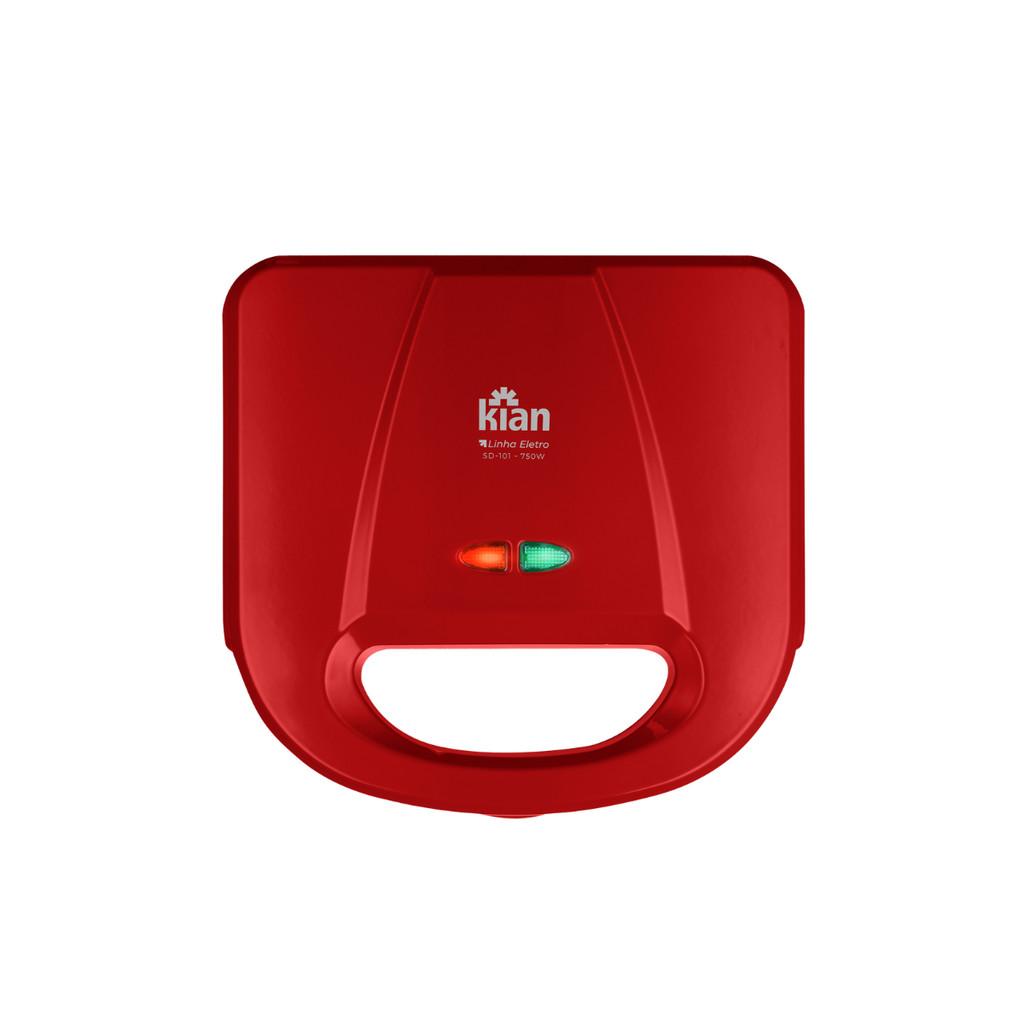 Sanduicheira Grill Kian Antiaderente 127V 750w Vermelho