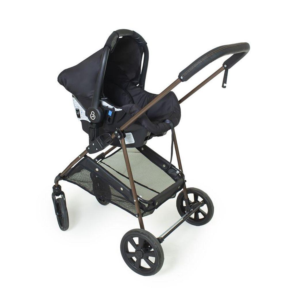 Travel System Galzerano Napoli 1452 Com Base Para Carro Trio Preto E Cobre