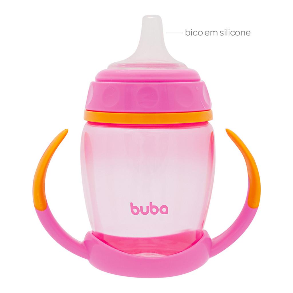 Copo De Treinamento Buba Com Alça Removível Rosa 250ml