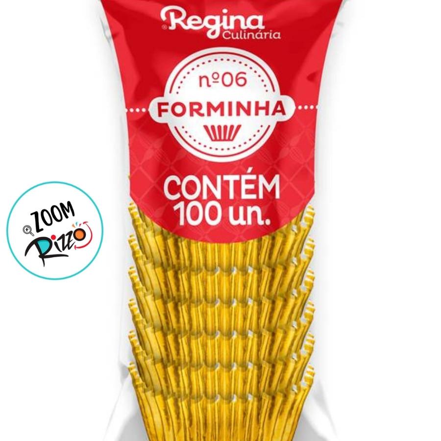 Forminha Laminada Para Doces - Ouro - Número 06 - 50 Unidades - Regina - Rizzo