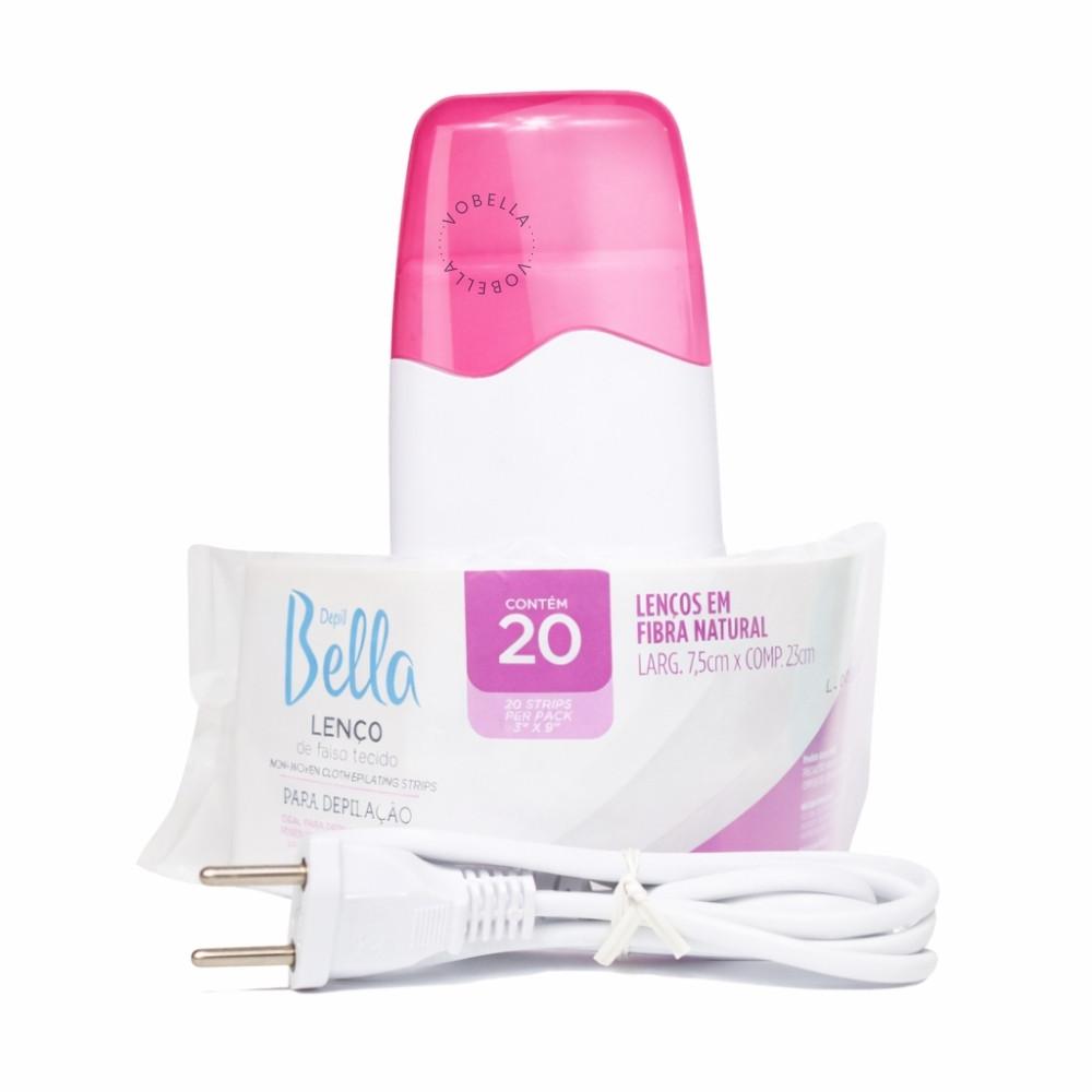 Kit Roll-on Pré Pós Depilação E Aquecedor Bivolt Depil Bella