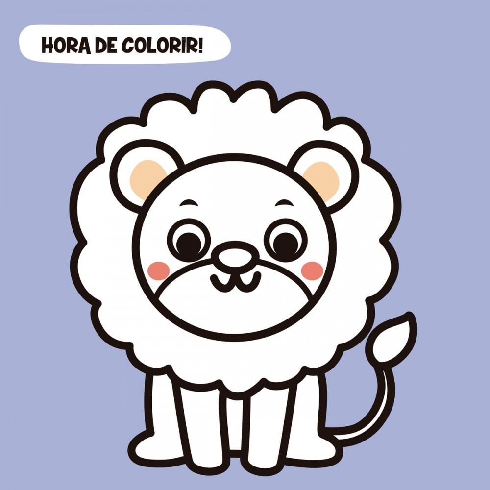 Livro Animais Da Selva - 2 Livros De Colorir Sanfonados