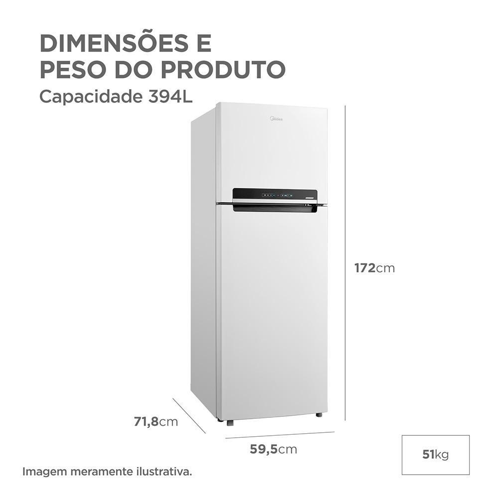 Geladeira Midea 2 Portas 220v - 394 Litros Mdrt533evd012