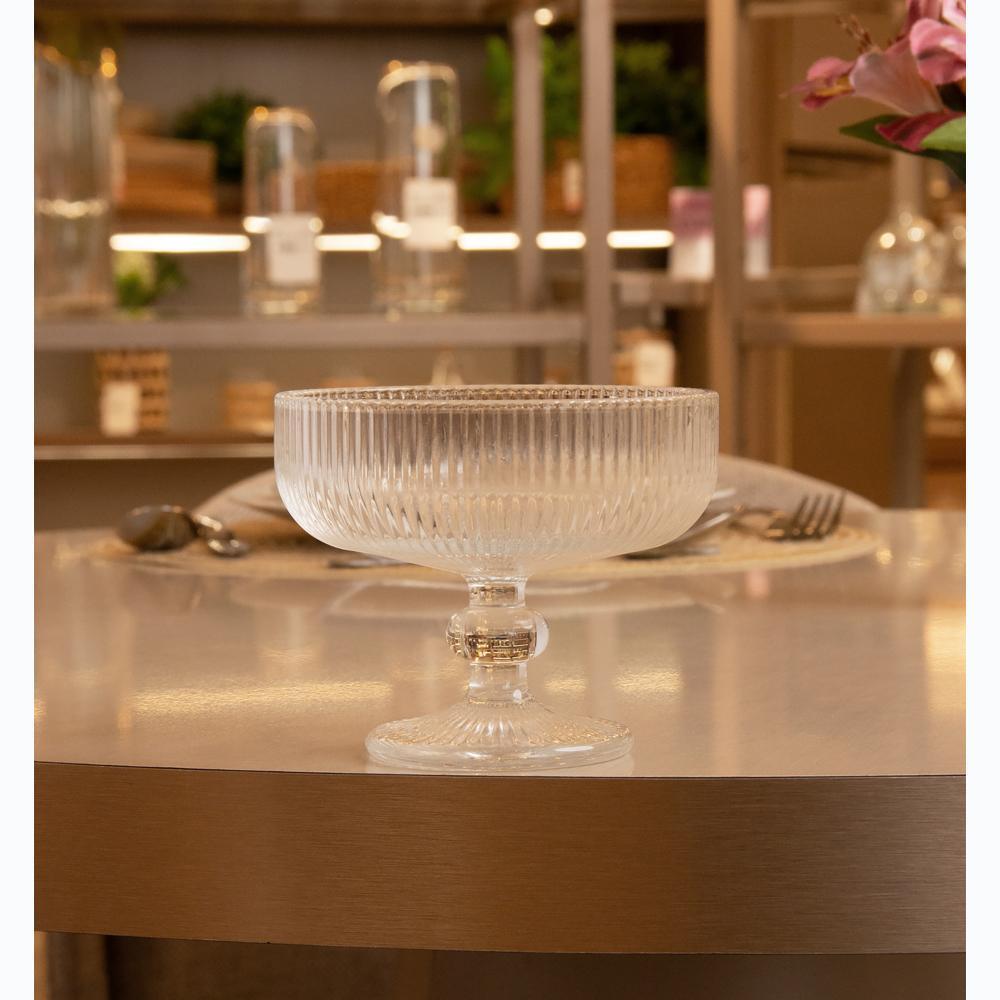 Taça De Sobremesa 300ml Lines Cristal Ecológico Wolff Para Doces Mousses Sorvetes Frutas Cremes Mesa Posta Elegante Casa
