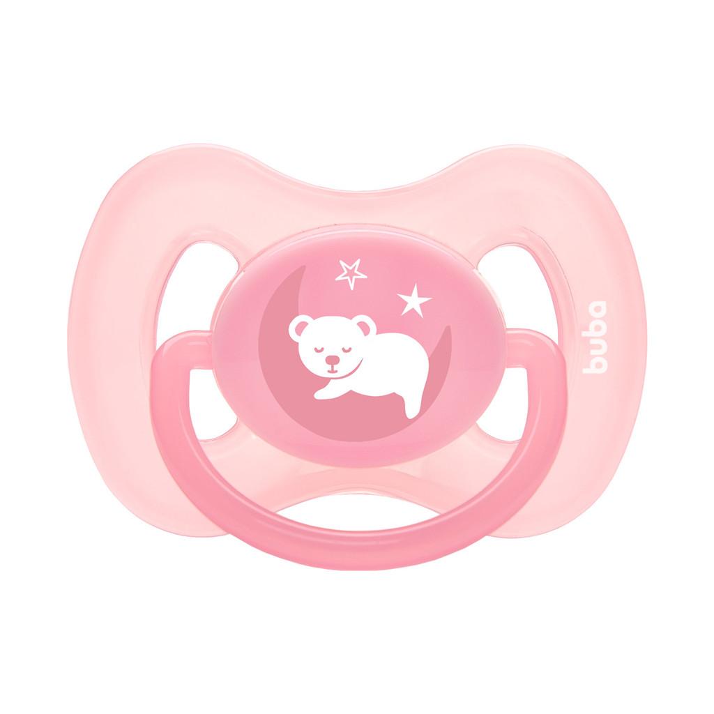 Chupeta Buba Confort Tamanho 1 Ursinho Rosa