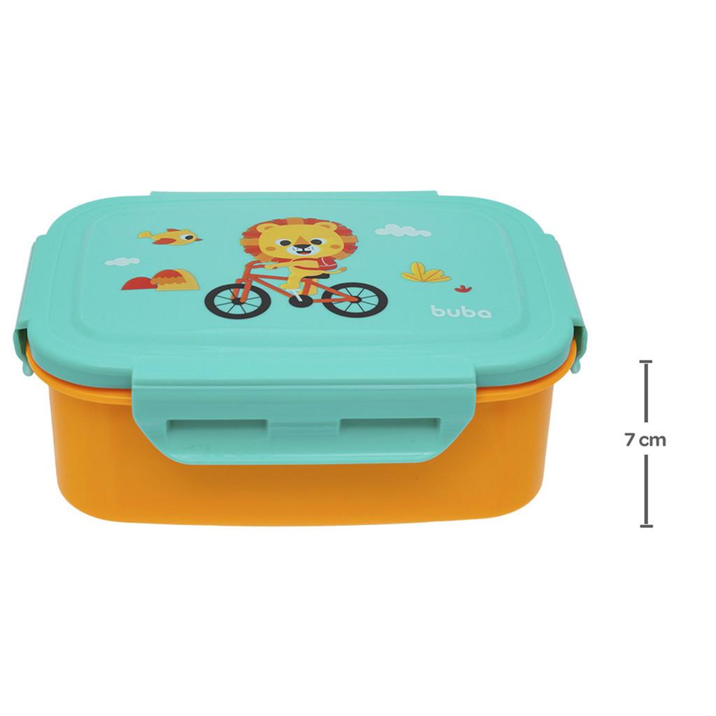Lancheira Bentô Box Com Divisórias Buba Zoo Leão