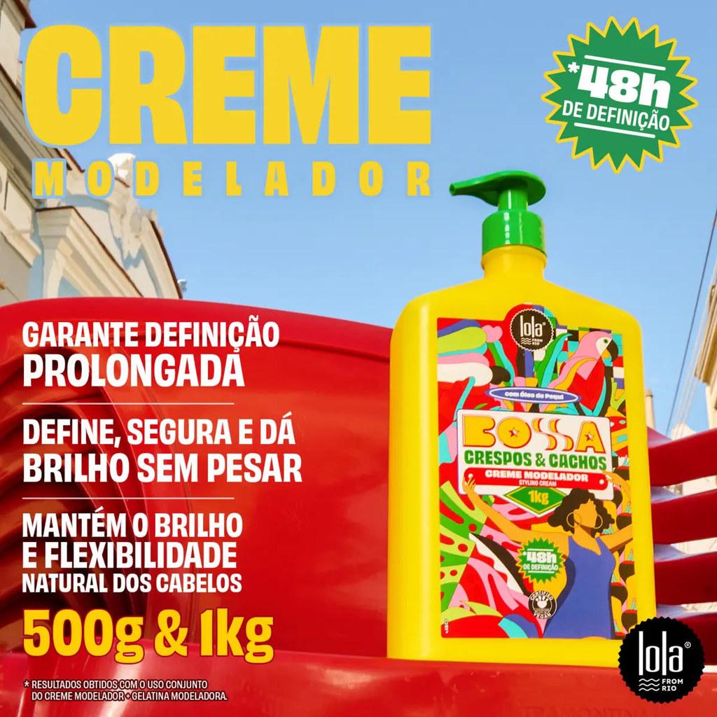 Creme Modelador Lola Cosmetics Bossa Crespos Cachos 500g