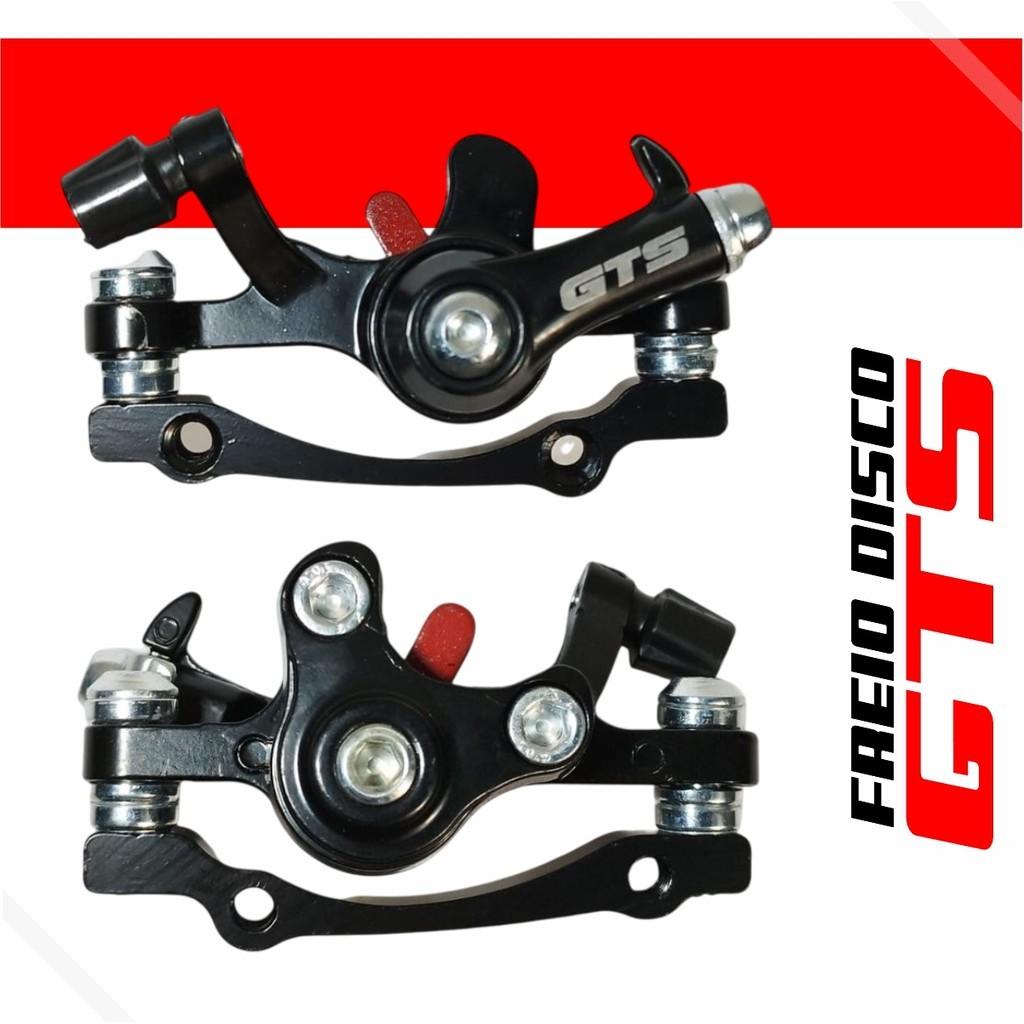 Kit Freio A Disco Mecânico Conjunto Completo (par) Pinça E Disco Rotor Gts