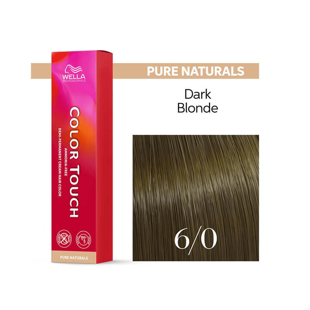 Tonalizante Wella Color Touch Pure Naturals 6.0 Louro Escuro