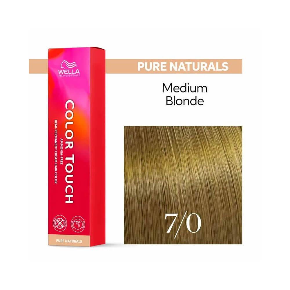 Tonalizante Wella Color Touch Pure Naturals 7.0 Louro Médio