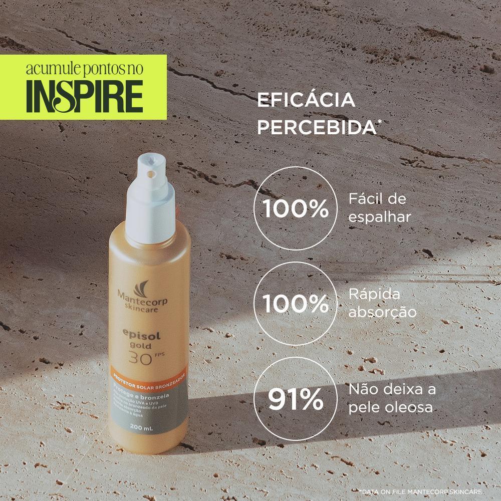 Protetor Solar Bronzeador Episol Gold FPS 30 200ml